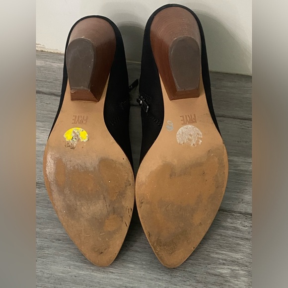 FRYE Reina Black Suede Leather Western Bootie Sz 9 - Picture 13 of 17